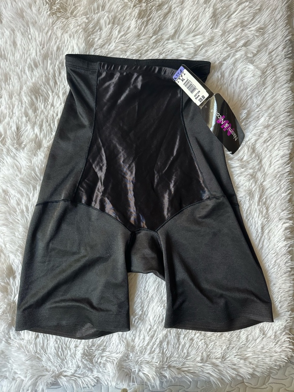 NWT-High-Waist Black Shaping Shorts Sz XL